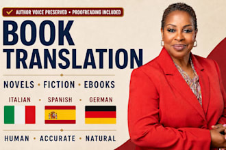 translate novels, fiction and ebooks from english to italian, spanish or german