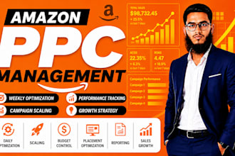 do amazon PPC advertising and management, manage amazon PPC campaign ads