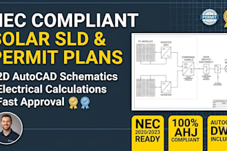 design nec solar single line diagrams, permit plans, solar load calculations