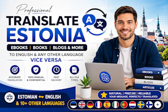 translate estonia ebook, book blogs to english any other language vice versa