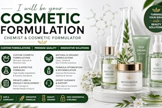 be your cosmetic formulation chemist and cosmetic formulator