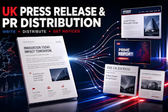 write UK press release and PR distribution for your brand