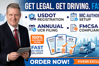 register your usdot number, mc authority, and ucr filing
