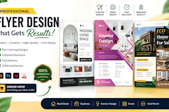design real estate flyer brochure design property flyer business flyer
