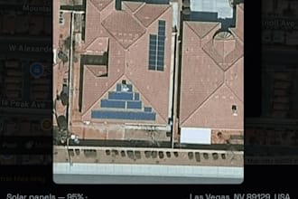 give you a list of properties with pools, solar, or landscaping via satellite