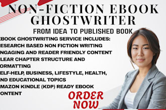 be your ebook ghostwriter for non fiction and kindle books