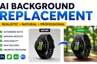 replace product photo backgrounds with realistic ai edits