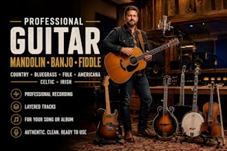 record layered guitar, mandolin, banjo and fiddle for your song or album