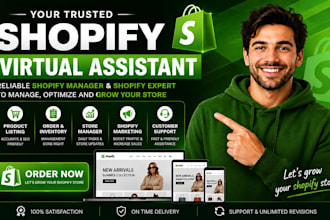 assist as shopify virtual assistant shopify store manager and shopify expert