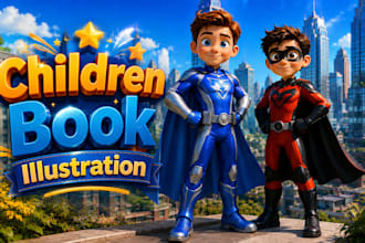 do costume children story book illustration, picture book artist for authors