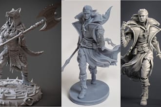 sculpt 3d miniature tabletop dnd warhammer fantasy 3d character stl for printing