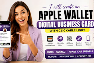 create an apple wallet digital business card with clickable links