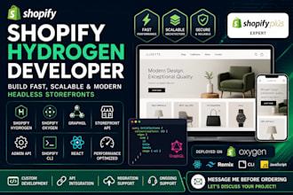 build shopify hydrogen storefront with oxygen and graphql