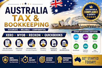 prepare australia tax return, xero, myob bookkeeping services