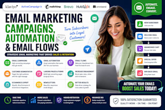 setup email marketing campaigns, automation and email flows email newsletter
