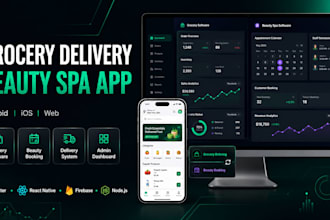 build grocery delivery app, grocery software, supermarket, salon beauty spa app