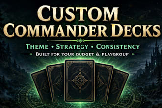 build or optimize a custom mtg commander deck for you