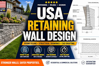 usa au retaining basement wall footing drawings design calc drainage plan