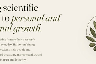 provide scientific consultancy and technical writing