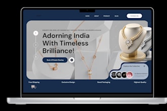 design a modern luxury jewellery landing page in UI UX
