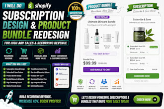 do shopify subscription design product bundle redesign for high aov sales