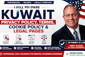 prepare kuwait privacy policy terms cookie policy legal pages