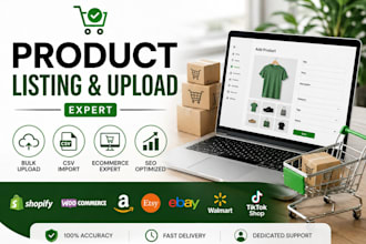 do bulk product listing product upload shopify CSV import ecommerce VA expert