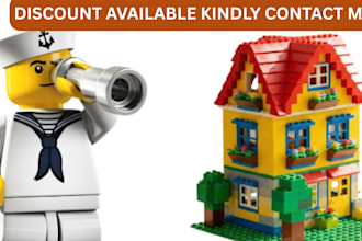 design 3d lego model moc,lego technic car,toy set,minifig,house with instruction