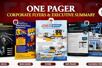 marketing flyer, business one pager or corporate one pager