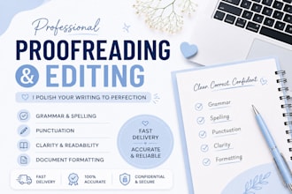 do proofreading, editing and word formatting