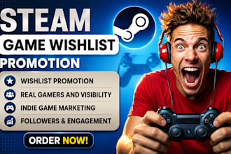 steam game promotion, boost steam wishlist and visits, steam game marketing