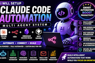 setup claude code automation multi agent system n8n obsidian second brian mcp