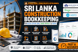 do sri lanka construction bookkeeping in blue lotus 360, sage intacct, xero