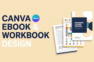 do canva ebook design, lead magnet, canva workbook, cookbook, journal pdf design