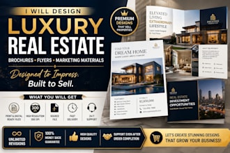design or redesign luxury real estate brochure, company profile