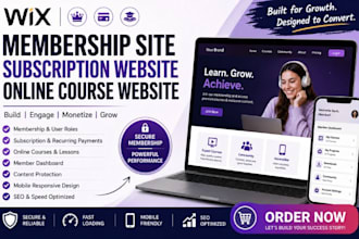 design membership site subscription website online course website