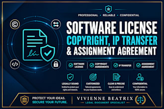 draft software license, copyright, ip transfer, assignment agreement