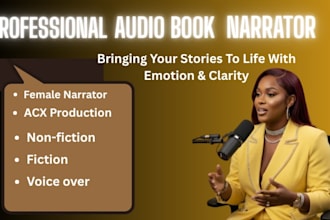narrate your audiobook in a deep, authoritative voice to acx