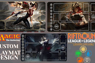 design custom playmat mtg tcg pokemon yugioh deskmat anime fantasy desktop mat