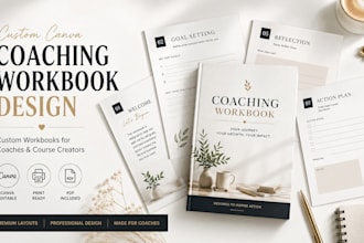 design canva coaching workbook for life, business coaches and online course crea