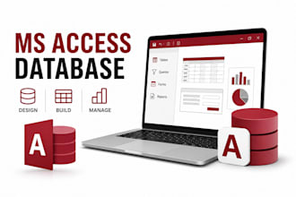 build ms access database, forms, reports, queries and tables