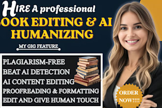 humanize ai content nonfiction proofreading and book editing