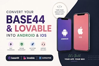 convert lovable manus base44 replit web app to ios android app using capacitor