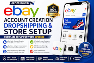 ebay account creation, USA UK complete store setup ebay verification
