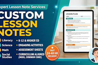 create custom homeschool curriculum lesson plans, course outline guide worksheet