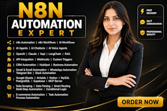 be your ai automation expert, ai agent, automate your workflow fast and use n8n