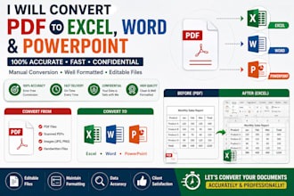 convert PDF to excel,word,powerpoint with accuracy
