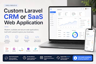 build a custom laravel CRM or saas web application