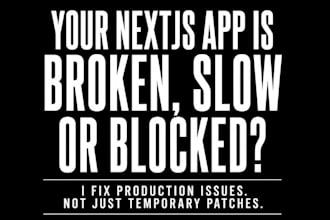 fix your nextjs bugs and performance issues