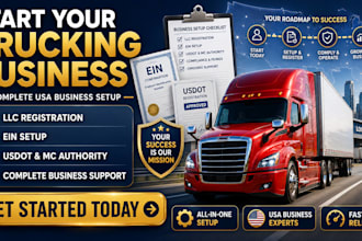 start your trucking business llc ein usdot mc authority in USA